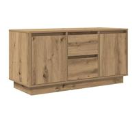 vidaXL Meuble TV 100x41x50 cm Chêne artisanal avec éclairages LED