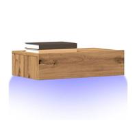 vidaXL Meuble TV avec éclairages LED chêne artisanal 60x35x15,5 cm, banc TV, meuble hifi, centre de divertissement, buffet 856345