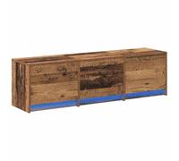Vidaxl Meuble Tv Avec Led Bois Vieilli 140x34x40 Cm Bois Reconstitué