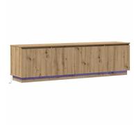 Vidaxl Meuble Tv Avec Led Chêne Artisan 180x38x49 Cm Bois D'ingénierie