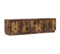 Vidaxl Meuble Tv Avec Led Chêne Fumé 180x38x49 Cm Bois D'ingénierie