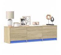 Vidaxl Meuble Tv Avec Led Chêne Sonoma 140x34x40 Cm Bois D'ingénierie Marron