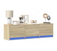 vidaXL Meuble TV avec LED Sonoma 140 x 34 x 40 cm Bois d'ingénierie, Meuble de Salon Tendance, Meuble TV Moderne, Console média Pratique, unité de Rangement rectangulaire en Bois