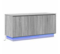 vidaXL Meuble TV avec LED Sonoma Gris 100 x 38 x 49 cm, Salon, Design Moderne, Meuble TV rectangulaire, Centre de Divertissement, Solution de Rangement Fonctionnelle