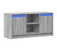 vidaXL Meuble TV avec LED Sonoma – Bois d'ingénierie 100x34x50 cm Gris