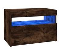 vidaXL Meuble TV avec Lumières LED Armoire Basse Centre de Divertissement Armoire Média Salon Salle de Séjour Intérieur 815678