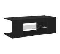 vidaXL Meuble TV avec lumières LED Noir 90x39x30 cm