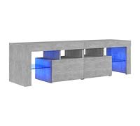 vidaXL Meuble TV avec lumières LED Gris béton 140x36,5x40 cm Gris