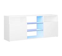 Vidaxl Meuble Tv Avec Lumières Led Blanc 120x30x50 Cm Blanc