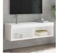 vidaXL Meuble TV avec Lumières LED, Armoire de Télévision Murale avec Rangement, Meuble Télé Suspendu Salon Salle de Séjour, 837155