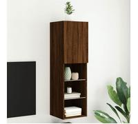 vidaXL Meuble TV avec Lumières LED, Armoire de Télévision Murale avec Rangement, Meuble Télé Suspendu Salon Salle de Séjour, 837027