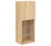 Meuble TV - VIDAXL - Chêne sonoma - LED RVB - Rangement