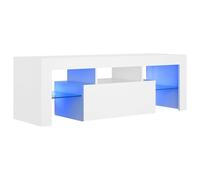 Vidaxl Meuble Tv Avec Lumières Led Blanc 120x35x40 Cm
