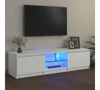 vidaXL Meuble TV avec Lumières LED, Armoire de Télévision, Meuble Télé de Salon, Armoire Basse Salle de Séjour Intérieur 804292