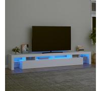 Vidaxl Meuble Tv Avec Lumières Led Blanc 260x36,5x40 Cm Blanc