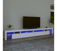 Vidaxl Meuble Tv Avec Lumières Led Blanc 290x36,5x40 Cm Multicolore