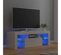 Vidaxl Meuble Tv Avec Lumières Led Blanc Brillant 120x35x40 Cm Blanc