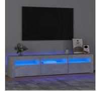 vidaXL Meuble TV avec Lumières LED Centre de Divertissement Rangement Meuble Média Meuble de Salon Salle de Séjour Maison 3152757