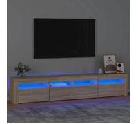 vidaXL Meuble TV avec Lumières LED Centre de Divertissement Rangement Meuble Média Meuble de Salon Salle de Séjour Maison 3152732