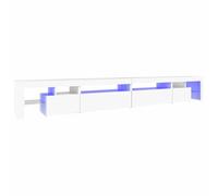 vidaXL Meuble TV avec Lumières LED Centre de Divertissement Rangement Meuble Média Meuble de Salon Salle de Séjour Maison 3152802