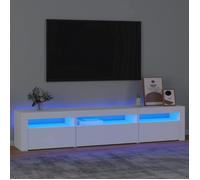 vidaXL Meuble TV avec Lumières LED Centre de Divertissement Rangement Meuble Média Meuble de Salon Salle de Séjour Maison 3152738