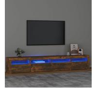 vidaXL Meuble TV avec Lumières LED Centre de Divertissement Rangement Meuble Média Meuble de Salon Salle de Séjour Maison 3152727