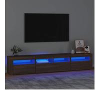 vidaXL Meuble TV avec Lumières LED Centre de Divertissement Rangement Meuble Média Meuble de Salon Salle de Séjour Maison 3152737
