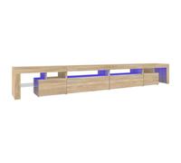 Vidaxl Meuble Tv Avec Lumières Led Chêne Sonoma 290x36,5x40 Cm Multicolore