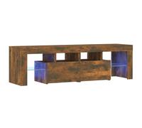 Vidaxl Meuble Tv Avec Lumières Led Chêne Fumé 140x36,5x40 Cm Multicolore