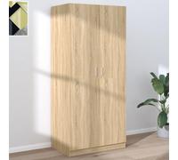 Vidaxl Meuble Tv Avec Lumières Led Chêne Fumé 30,5x30x102 Cm Multicolore