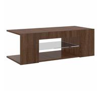 vidaXL Meuble TV 822667 avec lumières LED Chêne marron 90x39x30 cm