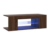 Vidaxl Meuble Tv Avec Lumières Led Chêne Marron 90x39x30 Cm Marron