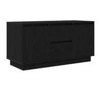 vidaXL Meuble TV avec lumières LED chêne Noir 100x41x50 cm