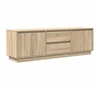 vidaXL Meuble TV avec lumières LED chêne Sonoma 160,5x41x50 cm