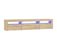 Vidaxl Meuble Tv Avec Lumières Led Chêne Sonoma