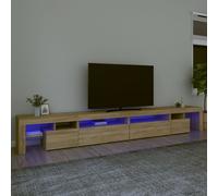 Vidaxl Meuble Tv Avec Lumières Led Chêne Sonoma 290x36,5x40 Cm Multicolore