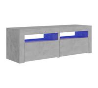 Vidaxl Meuble Tv Avec Lumières Led Gris Béton 120x35x40 Cm Gris
