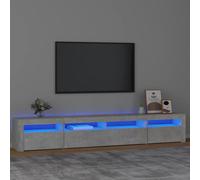 vidaXL Meuble TV avec Lumières LED Centre de Divertissement Rangement Meuble Média Meuble de Salon Salle de Séjour Maison 3152725