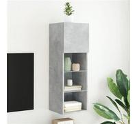 vidaXL Meuble TV avec lumières LED gris béton 30,5x30x90 cm837007 Gris G