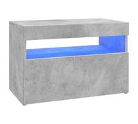 vidaXL Meuble TV avec lumières LED Gris béton 60x35x40 cm
