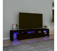 vidaXL Meuble TV avec Lumières LED Centre de Divertissement Rangement Meuble Média Meuble de Salon Salle de Séjour Maison 3152811