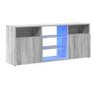 vidaXL Meuble TV Sonoma Gris avec lumières LED 120 x 30 x 50 cm