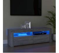 vidaXL Meuble TV avec lumières LED sonoma gris 120x35x40 cm 815688
