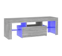vidaXL Meuble TV avec lumières LED Sonoma Gris 120x35x40 cm, Meuble TV avec lumière LED, Support TV, Armoire média, Meuble TV LED, unité TV