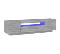 Vidaxl Meuble Tv Avec Lumières Led Sonoma Gris 160x35x40 Cm Gris