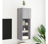 Vidaxl Meuble Tv Avec Lumières Led Sonoma Gris 30,5x30x90 Cm Multicolore