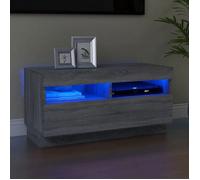vidaXL Meuble TV avec lumières LED sonoma gris 80x35x40 cm 815724