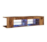 Vidaxl Meuble Tv Avec Lumières Led Vieux Bois Bois D'ingénierie Marron
