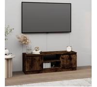 vidaXL Meuble TV avec porte Chêne fumé 102x30x36 cm 823355