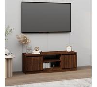 Vidaxl Meuble Tv Avec Porte Chêne Marron 102x30x36 Cm